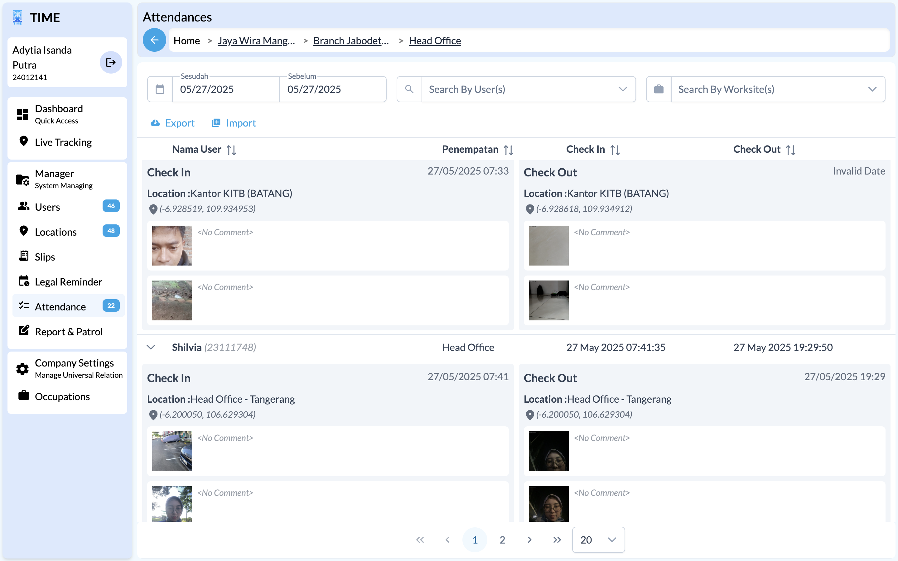 TIME ESS & TIME Administration